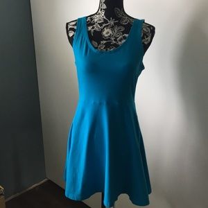 Express | Blue Stretch Skater Dress